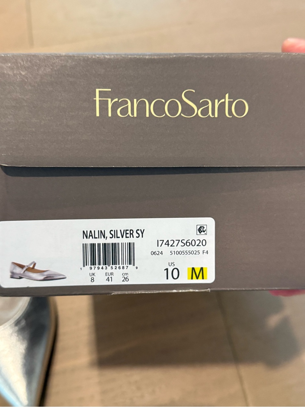 NWT Franco Sarto silver flats - Picture 3 of 3